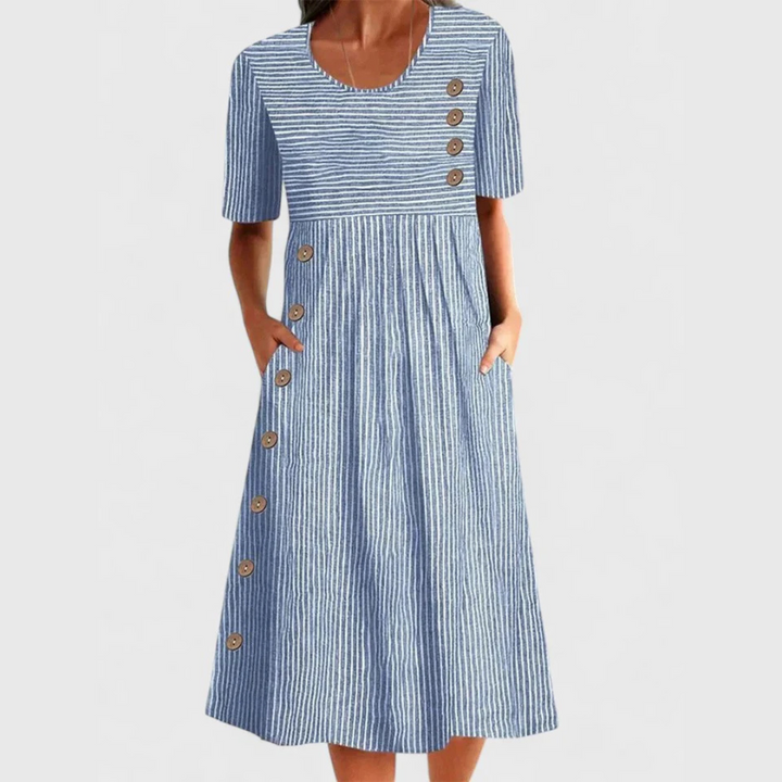 Wanda - Vestido midi a rayas