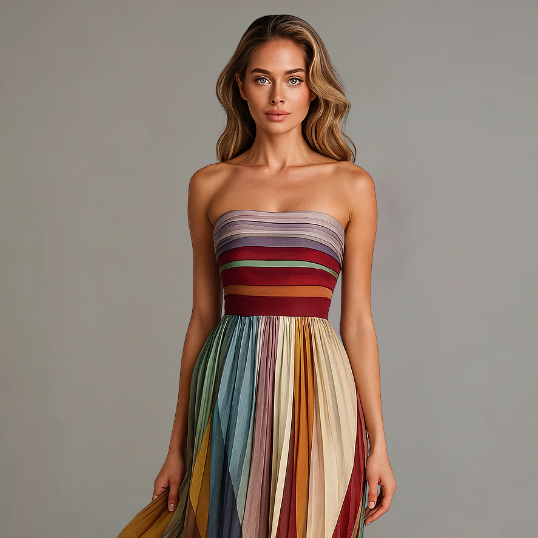 Amelia | Sleeveless Colourful Dress