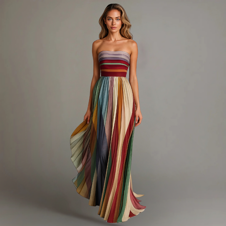 Amelia | Sleeveless Colourful Dress
