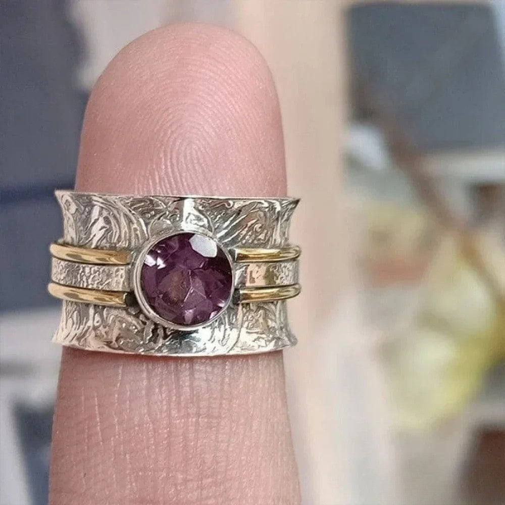 Anillo de Meditación de Cristal Bohemio
