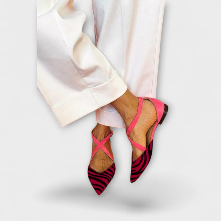 Zarella – Zebra-Flats en Poder Rosa