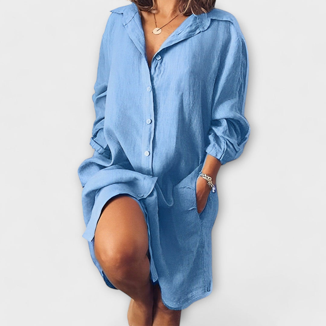 Blusa de lino casual para el día a día