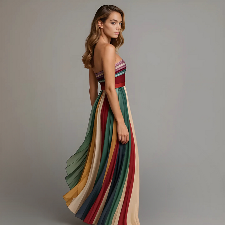 Amelia | Sleeveless Colourful Dress