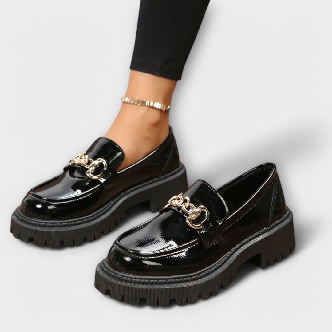 Mocasines de Plataforma para Dama con Hebilla
