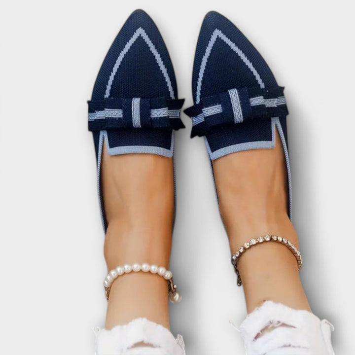 Zapatos planos para mujer con diseño anudado