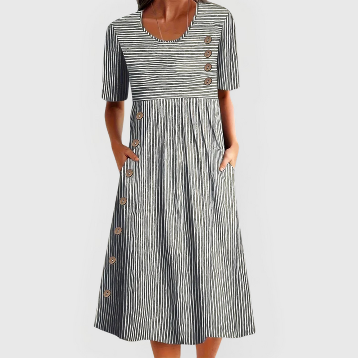 Wanda - Vestido midi a rayas
