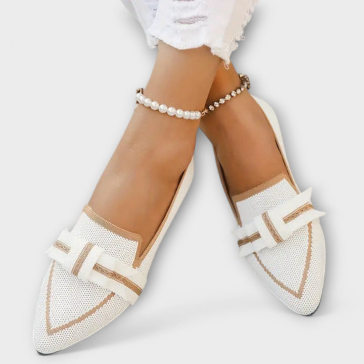 Zapatos planos para mujer con diseño anudado
