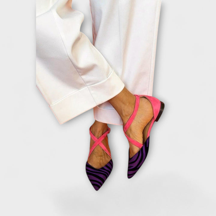 Zarella – Zebra-Flats en Poder Rosa